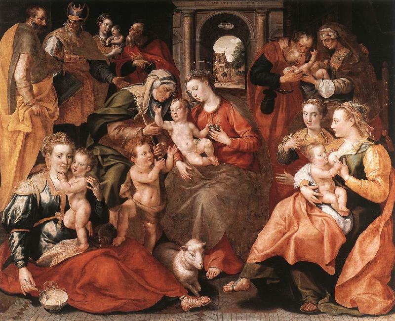 VOS, Marten de The Family of St Anne aer Sweden oil painting art
